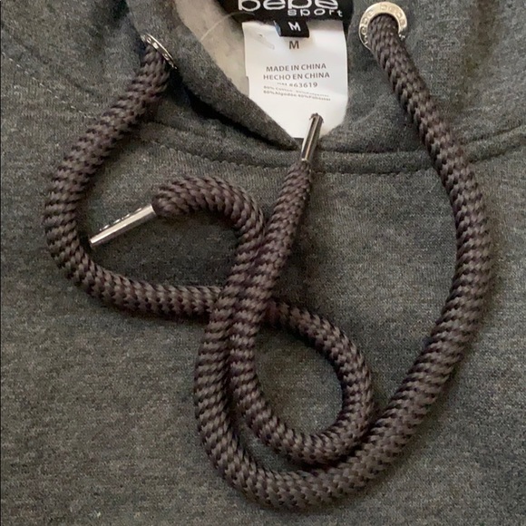 BEBE NWT charcoal gray hoodie with pocket - Picture 4 of 8